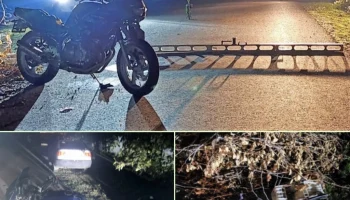 В Труновском округе мотоциклист пострадал в результате падения с обочины