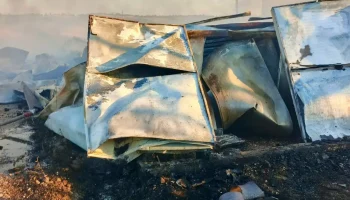 Пожар на складе в селе Надежда